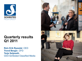 Quarterly Results Q1 2011