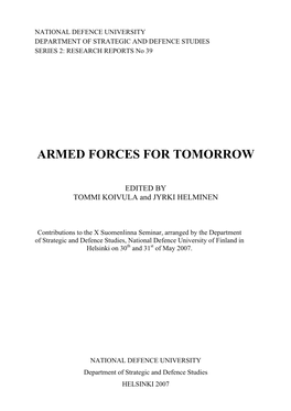 Armed Forces for Tomorrow