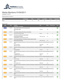 Media Mentions 01/04/2011 January 14, 2011