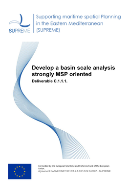 Develop a Basin Scale Analysis Strongly MSP Oriented