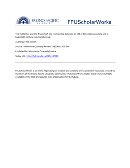 Fpuscholarworks