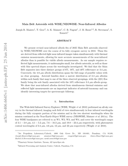 Arxiv:1406.6645V1 [Astro-Ph.EP] 25 Jun 2014