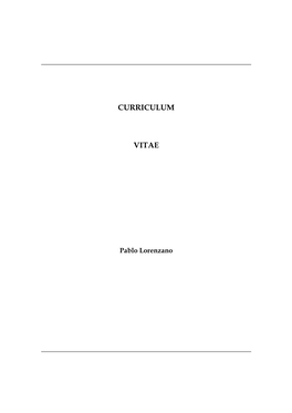 Curiculum Vitae