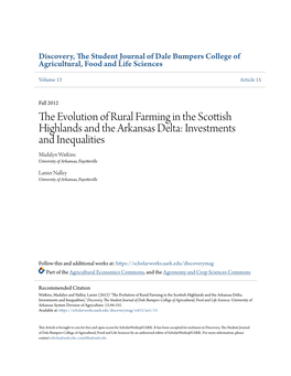 The Evolution of Rural Farming in the Scottish Highlands and the Arkansas Delta: Investments and Inequalities