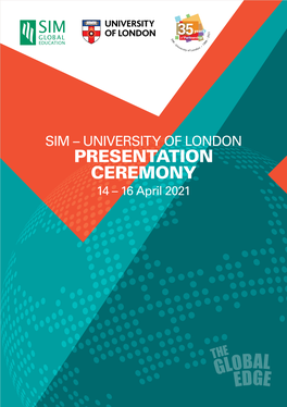 PRESENTATION CEREMONY 14 – 16 April 2021