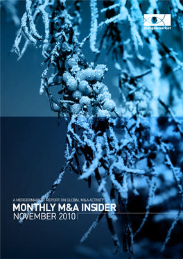 Monthly M&A Insider