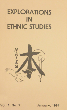 Explorations in Ethnic Studies