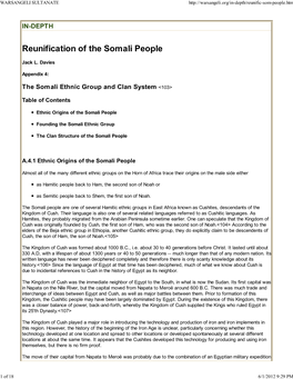 Reunification of the Somali People