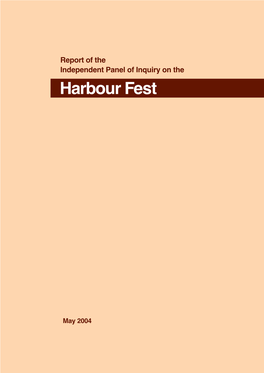 Report of the Independent Panel of Inquiry on the Harbour Fest