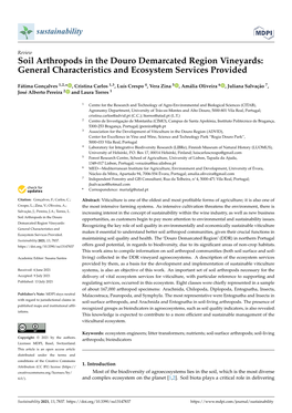 Soil Arthropods in the Douro Demarcated Region Vineyards: General Characteristics and Ecosystem Services Provided