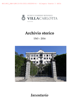 Villa Carlotta Inventario