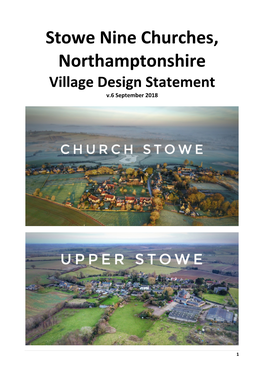 Stowe Nine Churches, Northamptonshire Village Design Statement V.6 September 2018