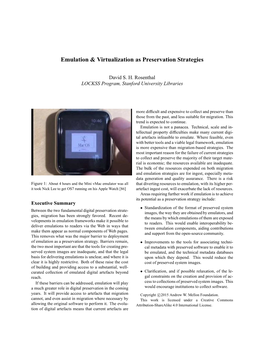 Emulation & Virtualization As Preservation Strategies