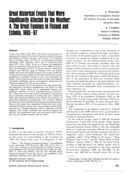 4, the Great Famines in Finland and Estonia, 1695-97