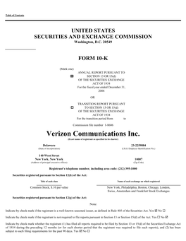 Verizon Communications Inc. (Exact Name of Registrant As Specified in Its Charter)