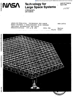 Teehraology for Large Space Systems