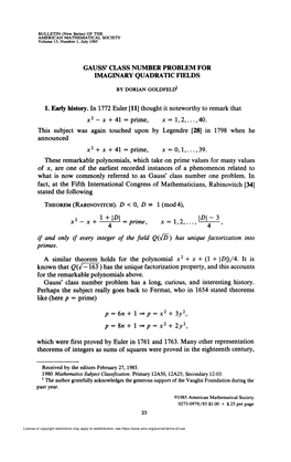 Class Number in Imaginary Quadratic Fields, Quart