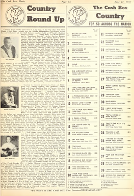 Cash Box, Music Page 55 June 27, 1959 Coimiffy the Cash Box '{^P/Bmuad up Country TOP 50 ACROSS the NATION