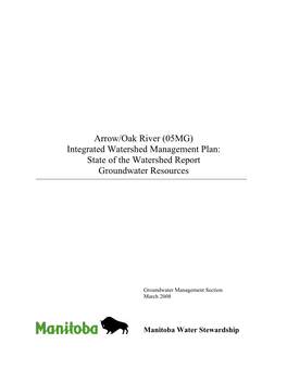 State of the Watershed Report Groundwater Resources