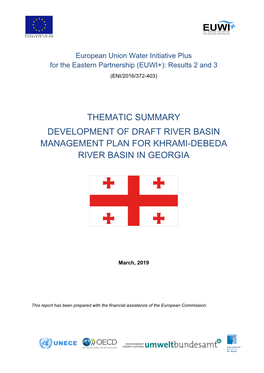 Thematic Summary Development of Draft River Basin Management Plan for Khrami-Debeda River Basin in Georgia
