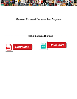 German Passport Renewal Los Angeles