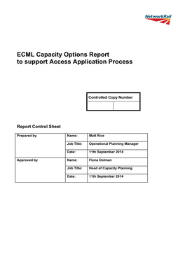 Network Rail ECML Capacity Options Report