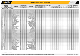 Lower Leagues Regular Coupon 12/07/2019 10:40 1 / 9