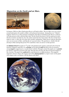 Magnetism on the Earth and on Mars