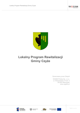 Lokalny Program Rewitalizacji Gminy Czyże