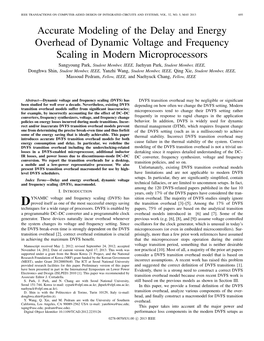 Accurate Modeling of the Delay and Energy Overhead of Dynamic Voltage and Frequency Scaling in Modern Microprocessors