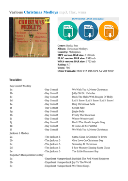 Various Christmas Medleys Mp3, Flac, Wma