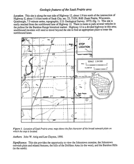 Geologic Features of the Sauk Prairie Area