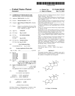 (12) United States Patent (10) Patent No.: US 9,464,108 B2 Ostendorf (45) Date of Patent: Oct