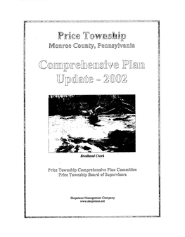 Brodhead Creek Price Township, Monroe County Comprehensive Plan Update 2002