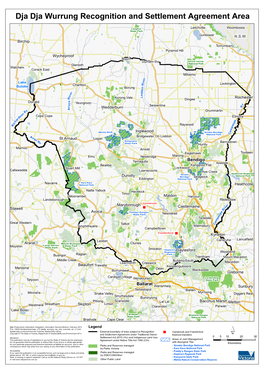 Map of Dja Dja Wurrung Recognistion and Settlement Agreement Area