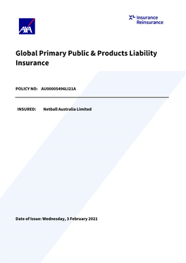 Public Liability Policy Wording