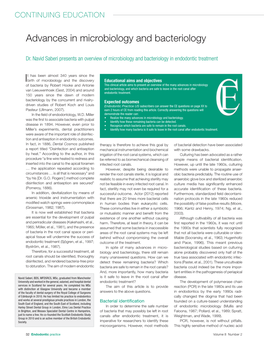 Advances in Microbiology and Bacteriology