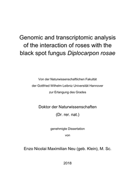 Diplocarpon Rosae