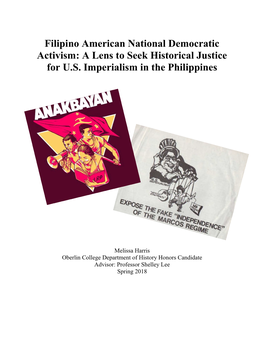 Filipino American National Democratic Activism: a Lens to Seek Historical Justice for U.S