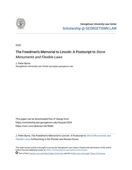 The Freedmen's Memorial to Lincoln