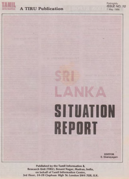 Sri Lanka- Situation Report - Issue No 31.Pdf