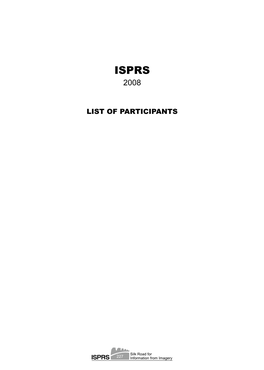 List of Participants