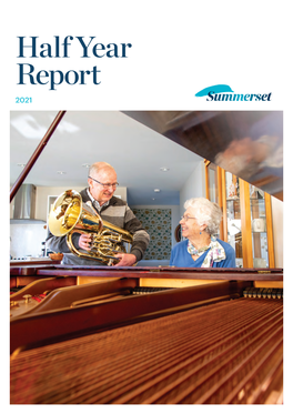 Half Year Report 2021 Front Cover Photo by Wendy Clarke of Wigram Residents Grahame Wright and Lynley Clarke ©