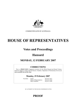 Hansard on Monday 12 February 2007