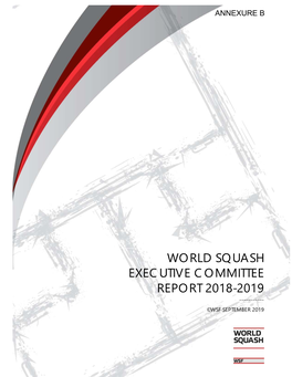 World Squash Executive Committee Report 2018-2019 ______