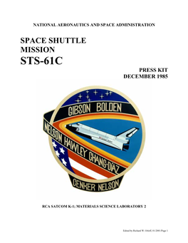 Sts-61C Press Kit December 1985