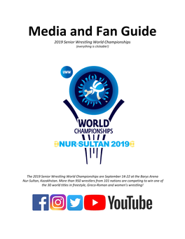 Media and Fan Guide 2019 Senior Wrestling World Championships (Everything Is Clickable!)