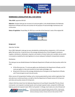 Nebraska Legislative Bill 610 (2015)