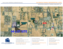 44 Single Family Residential Lots Aster Road & Bartlett Avenue, Adelanto, Ca