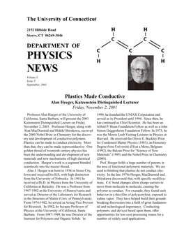 PHYSICS NEWS Volume I Issue 5 September, 2001